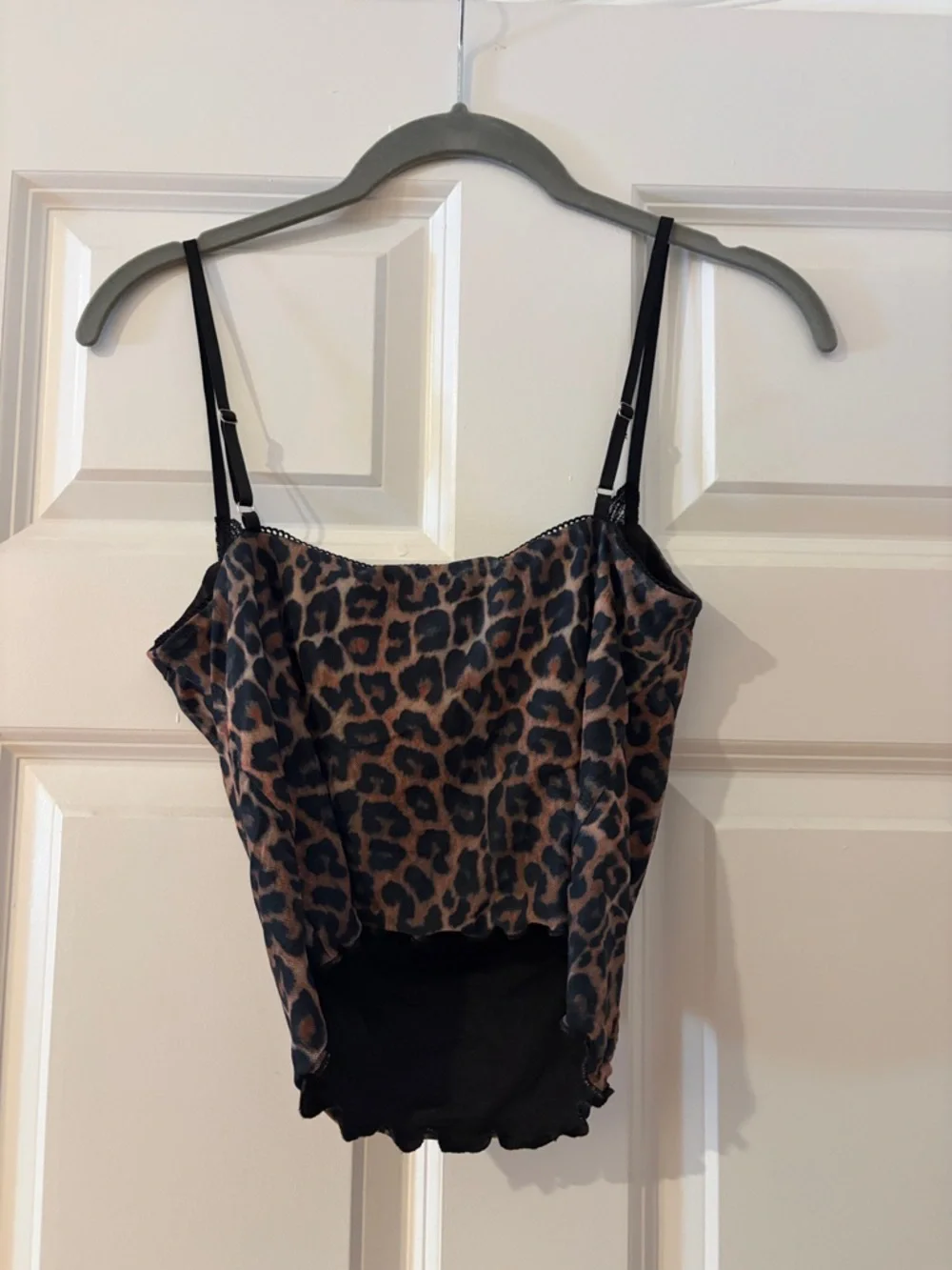 I.AM.GIA Leopard Print Cowl Cami in Brown and Black - Picture 2 of 3